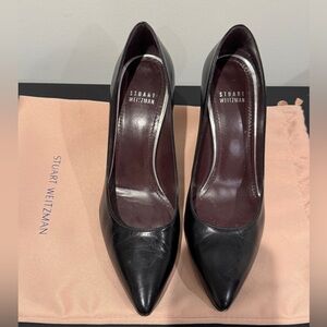 Stuart Weitzman Black Leather Pumps 8 1/2